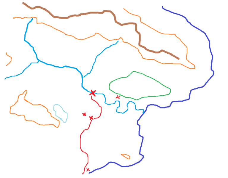 Черновой набросок карты региона