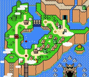 Рис. 5. Пончиковые равнины из Super Mario World