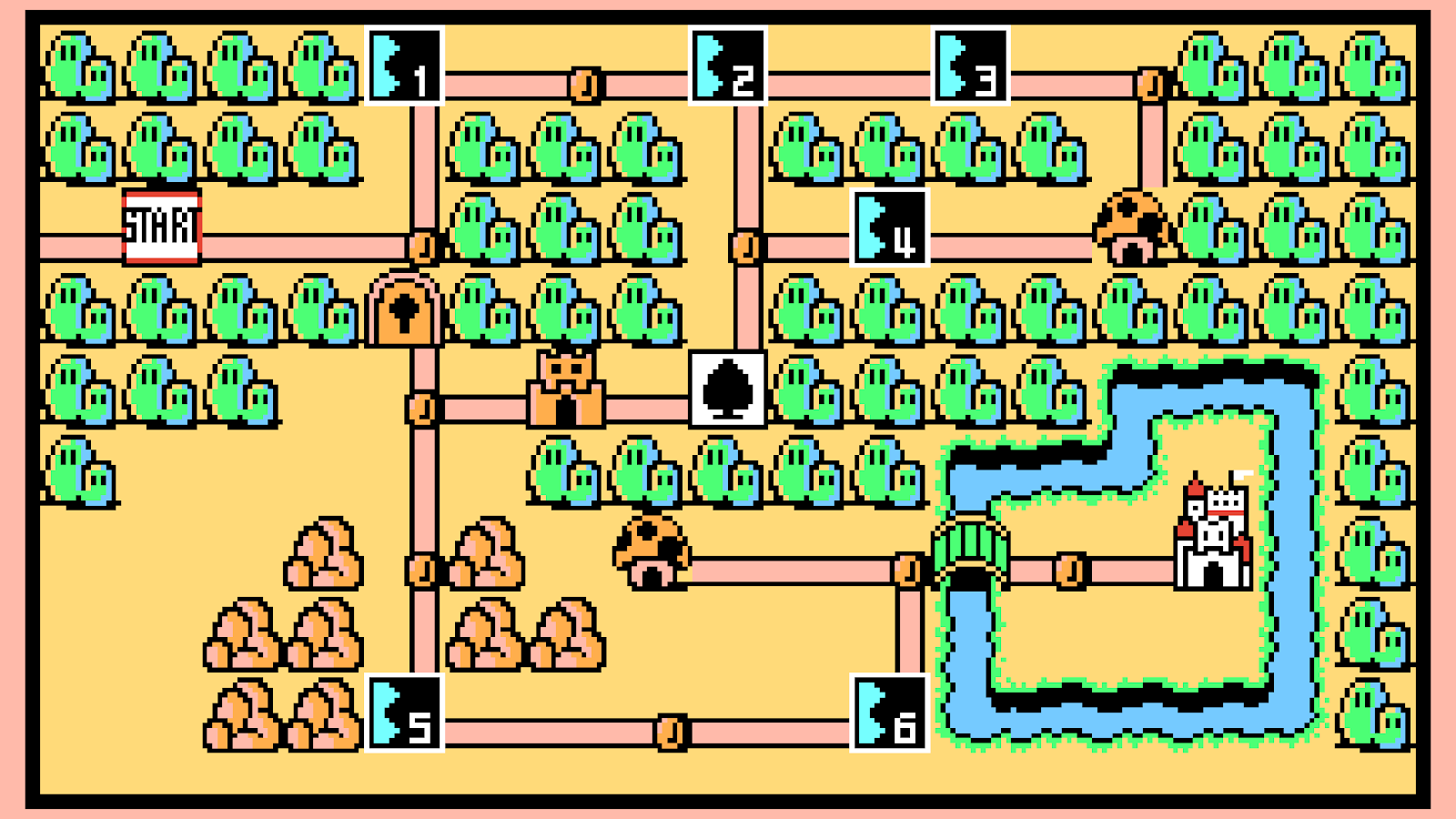 Рис. 8. Мир 1 из Super Mario Bros. 3