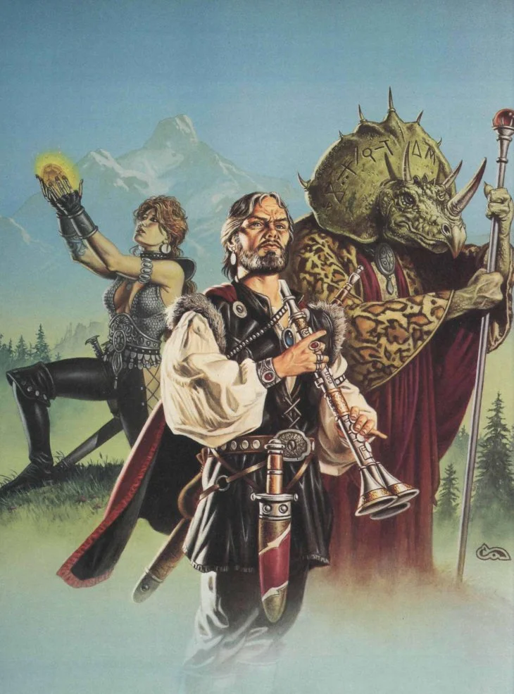 Бард с динозавром из Complete Bard’s Handbook